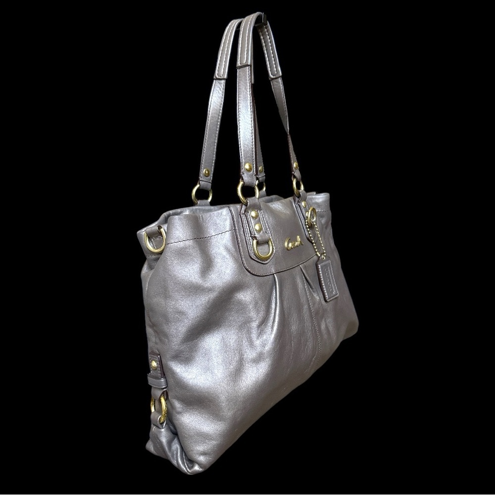 Coach Ashley Steel Leather Carryall Bag - Picture 4 of 10
